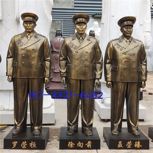 Ten marshals fiberglass sculptures figure statues soldiers national heroes model great man bronze statues custom-made red blue custom-made