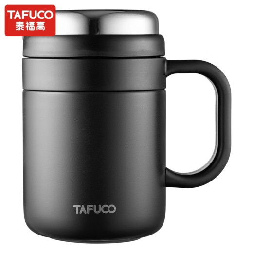 泰福高（TAFUCO）316不锈钢保温杯男士茶杯大容量保温杯茶水分离杯男商务公司礼品 T6172骑士黑 500ml 【316不锈钢】