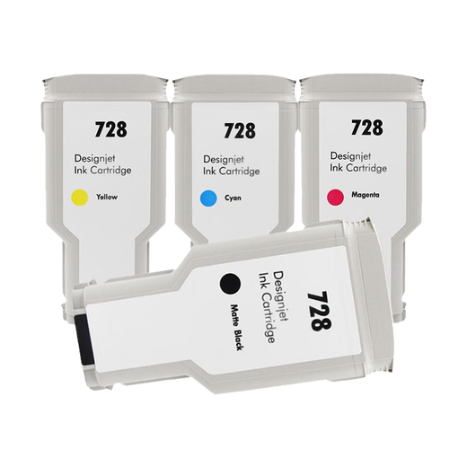 Beijing Cheng Suitable for HP HP728 Ink Cartridge HP DesignJet T730 T830 Plotter T1600 2600 Printer [300ml*6] HP 730 Large Capacity Six-Plus Ink Cartridge Set