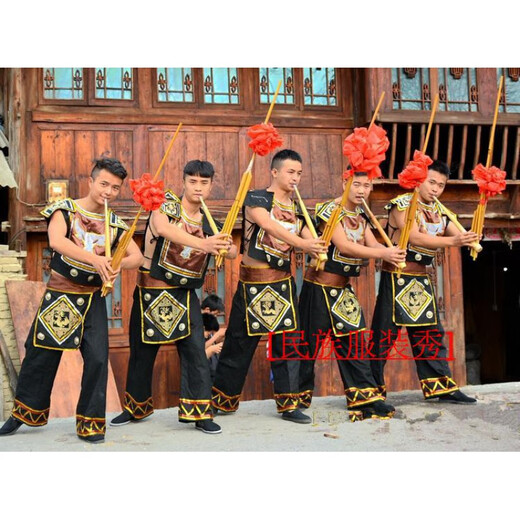 Baiguo Guizhou Miao Lusheng étnico Handmade Bamboo Instrument Stage Performance Props Lusheng 6 Tubos grandes y pequeños Lusheng Angle Right Angle Props 100x55cm