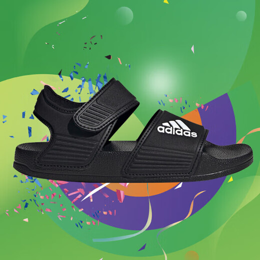 Adidas Kindersandalen für Sommermänner und Frauen große und kleine Kinder Beachschuhe GW0344 Schwarz 4/36 Größe/225 mm
