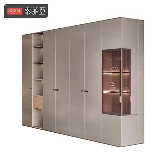 Sophia bedroom wardrobe light luxury master bedroom furniture large wardrobe swing door storage cloakroom whole house custom wardrobe cabinet custom gold