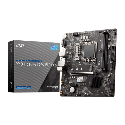 MSI (MSI) 12/13/14th Génération CPU Motorard Set I3 13100F 14100F 12100F Tablettes dispersées Pro H610M-G WiFi DDR4 12e génération i3-12100 Comprimés dispersés [trois ans d'assurance magasin]