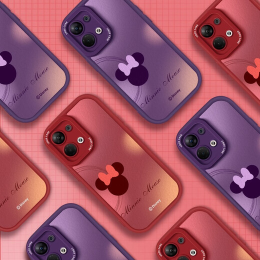 [Disney Autorisierung] OPPO -Serie Mobiltelefongehäuse Reno10 Armband 9Pro+ Objektiv Full Cover Schutzhülle 8 Nische Mode Lambskin 7 Cartoon Soft Shell Red Fat Girl Armband [x1502 Disney] oporeno10