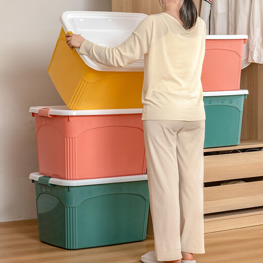 Chenzhi Shangpin Storage Box Moving Clothes Quilt Organizer Large Toy Storage Box Thickened Bedroom Dormitory Office Storage Gray 40# (Length 39 Width 28 Height 21 cm) Hand-held without slipping