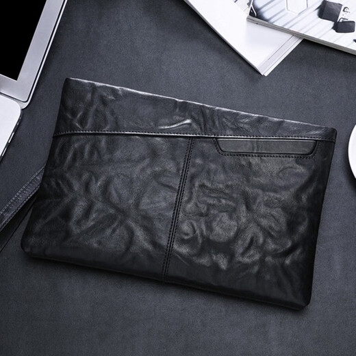 Losbury Herrenhandtasche Neue Mode echte Lederumschlagstasche für Männer Business Casual Clutch Bag für Männer weich