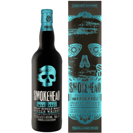 SMOKEHEAD 苏魔克烟头 龙舌兰桶 苏格兰 威士忌 700ml 43度 礼盒装