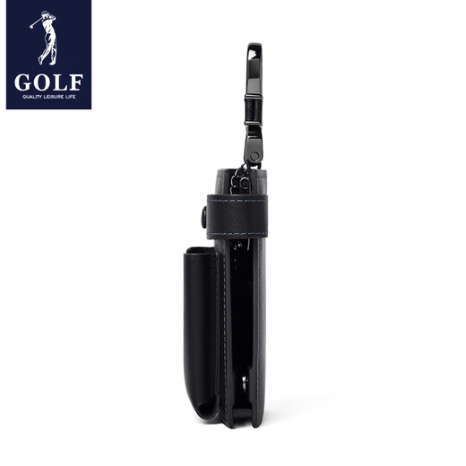 Golf (Golf) Top -Layer Cowide Key Bag für Männer Suspension Hook Independent Auto Schlüsselposition Freier Business -Tasche für Freunden Geschenk Schwarz