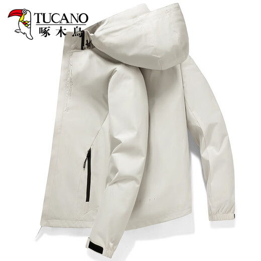 
Woodpecker Jacket Men's Jacket Autumn and Winter Clothes Men's Three-in-One Shock Clothes Hooded Loose Sports Working Top Men 6628 Black + 6628 MW White 4XL (170-185Jin [Jin equals 0.5 kg])
