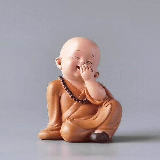 Qia Shuo creative antique little monk ornaments Buddhist Zen home living room tea table character doll bonsai landscaping decoration Suiyuan 17ABC three styles about 8.0CM high