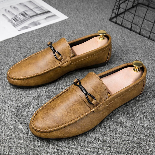 
Changxiang Huili Driving Bean Dog Shoes 2024 New Men's Spring and Autumn and Summer Breathable Lazy Leather Shoes Men's British Casual Black (D826) 39