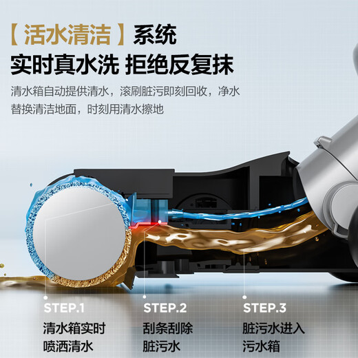 苏泊尔（SUPOR）【国家补贴】家用洗地机吸拖一体手持无线吸尘器电动拖把自清洁烘干拖地机扫地擦地机 M02H