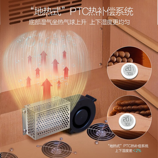 Meijing cigar cabinet (raching) MA50 constant temperature and humidity cigar cabinet humidifier compressor precision temperature control humidity humidifier humidor household starry sky black (Spanish cedar wood shelf)