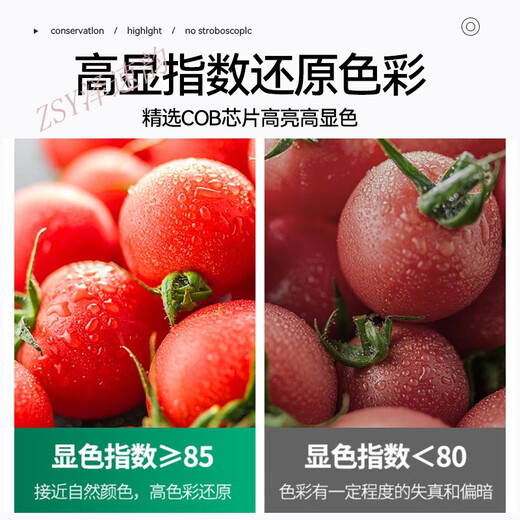Zesuyun Fresh Track Light Fruit Shop Special Vegetable Pork Delicatessen Fresh Meat Supermarket Red Light LED Rail Spotlight Light Red Light Super Bright 30 Watts - Fresh Meat