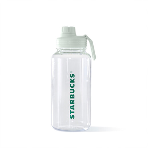 Starbucks Limited Mint Green Small Fresh Mug Thermos Cup Striped Straw Simple Retro Gradient Water Cup Men and Women Gifts Mint Green Classic Plastic Accompaniment Cup 1050ml