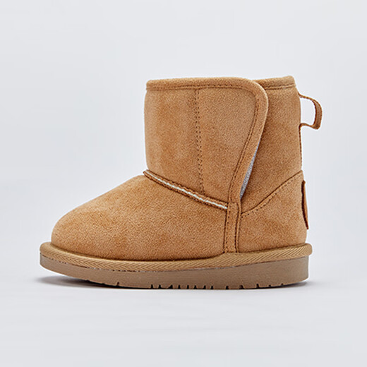 David Bella (Dave/Bella) Baby Snow Boots for Women Autumn and Winter Shoes de algodón para niños para niños Botas para niñas Pequeñas más zapatos de terciopelo para botas para niños Caki 29 (longitud del zapato 17.9 cm)