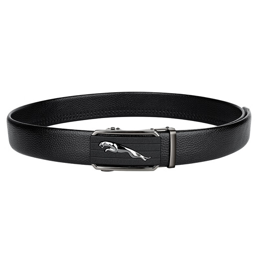 Half cigarette belt for men wear-resistant leather automatic buckle belt for men Korean style casual middle-aged young business leather belt for gift