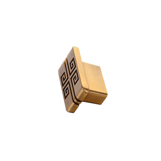 VOOOOLO (VOOLO) Manija de puerta del gabinete para el armario Gran rango de armario Cajero de la puerta del gabinete de la puerta del muebles clásicos de bronce clásico y muebles de doble orificio de doble agujero amarillo 6172 orificio único