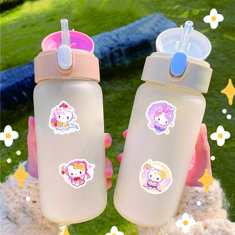KT猫电脑贴纸笔记本手机平板装饰 HelloKitty卡通可爱高颜值ins风防水防刮水杯贴纸贴画不留痕 随机10张