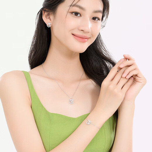 Fanci Fan Qi's Orchid of the Valley Garland Necklace Women's Clavicle Chain Silver Light Luxury High-Level Gift Birthday for Girlfriend Mom Gold