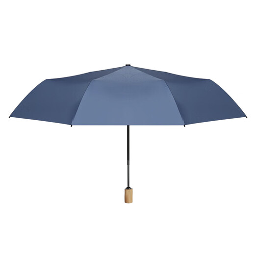 Tri-Pololar Holzgriff Dach falten Vinyl Parasol Handbuch Tri-fach Regenschirm TP7027 Burgund (Handbuch)