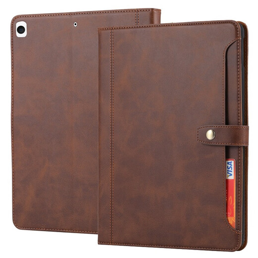 Jinhao (Jinhao) Apple iPad Pro Tablet -Schutz 12.9 Lederkartenflip Cover Hülle Stellplatz Air4 Räste Mini Retro -Kalb Leder Cover Black iPad Pro 11 Zoll 2018