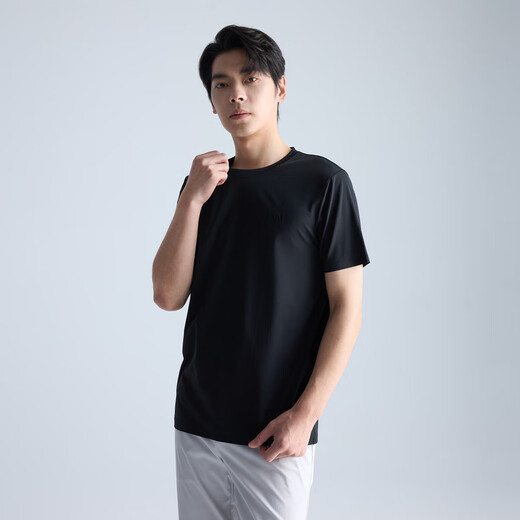 Lilang Light Fashion Men's Men's Clothing [100% Polyester] футболка мужская печать логотипа прохладное вязаное круглое шею с коротким рукавом A5xtx301 Black XL (175)