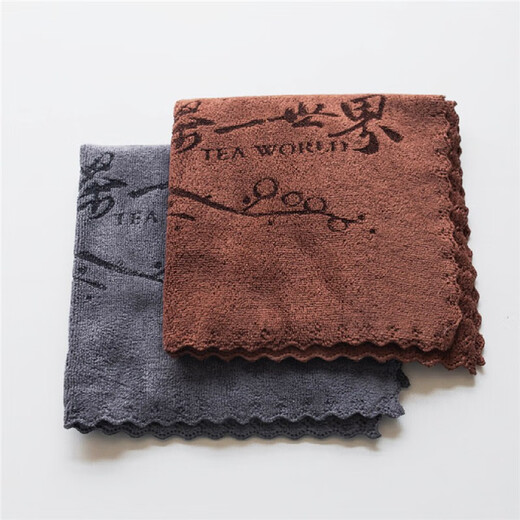 Baxi (BAXI) high-end tea towel cloth thickened absorbent towel tea table cloth rag pad tea set accessories tea wiping table tea table Zen coffee color one tea one world thickened absorbent 30*30cm