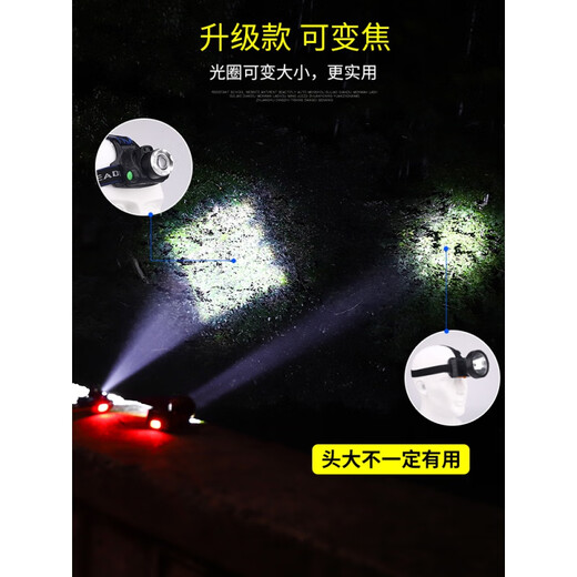 医用手术头头灯耳鼻喉五官科外科聚光手术头戴式美容口腔牙科检查专用灯 无感应白光9900W续航5小时【内置锂电池】