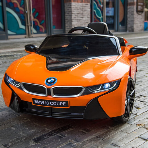 Berujia children's electric car four-wheeled children's car can sit on children's electric car children's car four-wheeled children's supreme vitality orange four-wheel drive + remote control + foam wheel