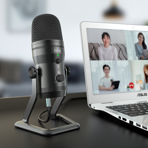 
FIFINE capacitor computer microphone table top USB professional recording karaoke game e-sports anchor live broadcast multi-point wired monitor recording dubbing noise reduction radio microphone K690 K690 microphone + BM63 cantilever bracket + shockproof bracket