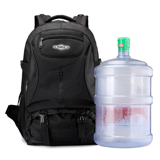 Langfei travel bag men's backpack large capacity backpack junior high school high school college school school bag business trip mountaineering luggage bag black