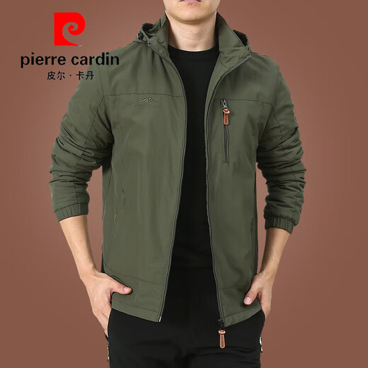 Pier Cardin Chaqueta para hombres Autumn Casual Jacket Men's Spring Men's Clothing 2025 New Men's Autumn Top 9898 [Gray] Tapo extraíble - No hay precio adicional más Velvet XL 180 Especificaciones (150Jin [Jin equivale a aproximadamente 0.5 kg])