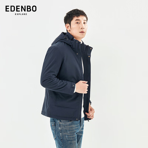 Atenborough Edenbo Autumn and Winter Cotton Agothel Batio espeso Sombrero desmontable Cálvula Capaz Casual Blue 175/92a (L)