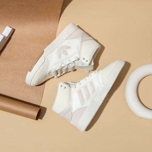 阿迪达斯 （adidas）官网三叶草男鞋女鞋子春季男女大LOGO高帮运动休闲鞋缓震板鞋 IF2677/街头潮流/皮革鞋面 41
