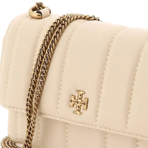 托里.伯奇（TORY BURCH）汤丽柏琦TB女包KIRA时尚绗缝链条单肩斜挎包迷你 米白色142567-724