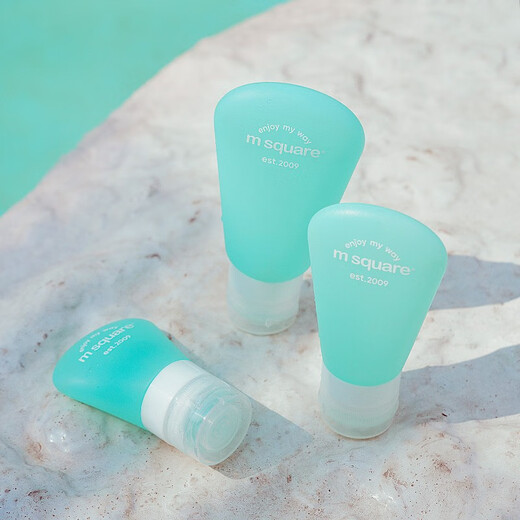 m square travel bottling portable cosmetics small empty bottle silicone skin care products shampoo bath bottling Mint green