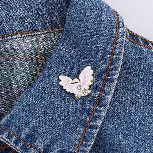 Jiemo imitation enamel metal badge peace dove brooch ins female student cute cartoon bag pendant pigeon + gift box