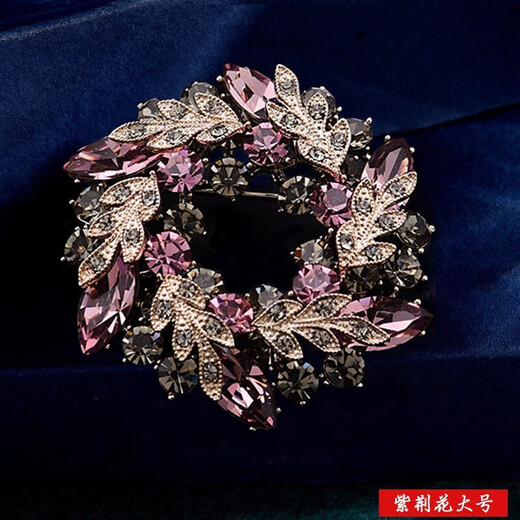 Luxurious Bauhinia corsage, exquisite pin accessories, suit brooch, high-end Valentine's Day birthday gift for wife and best friend