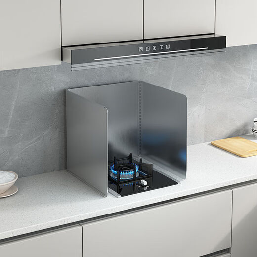 Cordelus kitchen oil baffle stainless steel high temperature splash resistant thickened cooking oil-proof baffle gas stove insulation Height 50*Length 100*Depth 50 40% off