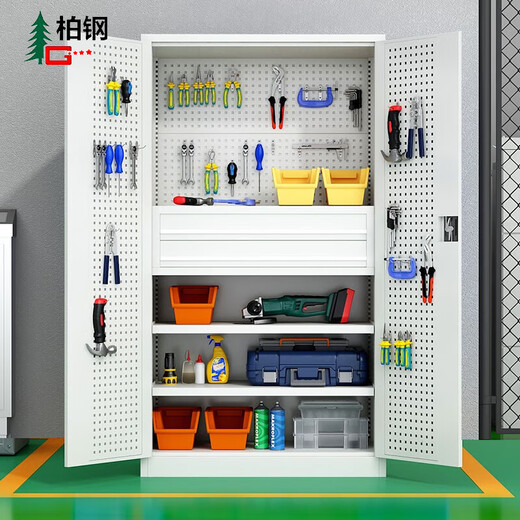 Baigang heavy-duty tool cabinet multi-functional storage cabinet auto repair tool accessories storage cabinet workshop storage cabinet with mesh plate BG-GJ-1159