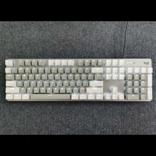 罗技（Logitech）原装罗技k845 k835有线机械键盘青红茶轴白色背光电脑办公游戏 k845 9新左右双拼键帽