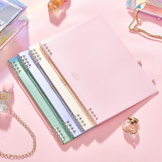 King Jim B5 Loose Leaf Book Office Office de negocios Notepad Notepad Notebook Bobina Diario Libro Pearl Beige 9855Tte-GSR