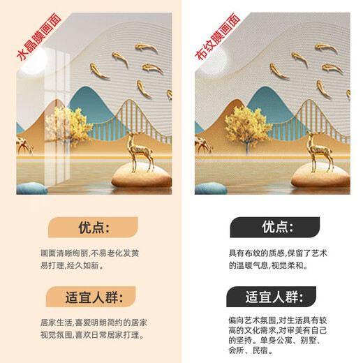 俗写轻奢简约客厅装饰画银杏叶山水画金色大气高档风景沙发背景墙挂画 俗写684【三联画】 中间80*60左右40*60cm布纹膜黑边