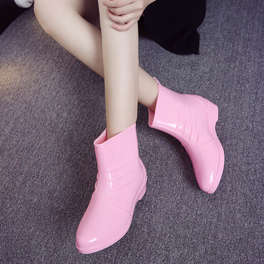 Qiang Qiang Anti-Rutsch-Regenstiefel süße Gelee Regenstiefel modische Küchentiefel Regenstiefel Frauen Nicht-Schlupf-Gummi-Schuhe Erwachsene wasserdichte Schuhe Frauen Wasserstiefel 1585 Burgund-Single-Schuhe (Größe kleiner) 36