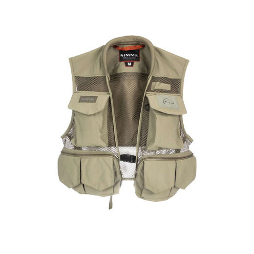 SIMMS vest lure fishing suit fly fishing stream fishing vest sea fishing rock fishing suit breathable special vest multi-pocket Khaki Tan L