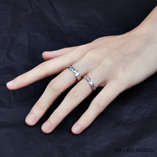 Jibaolou Pt950 platinum ring for men Pixiu men's ring platinum live mouth Pixiu ring live mouth fixed mouth ring 23g live mouth fixed mouth customization more refund less supplement