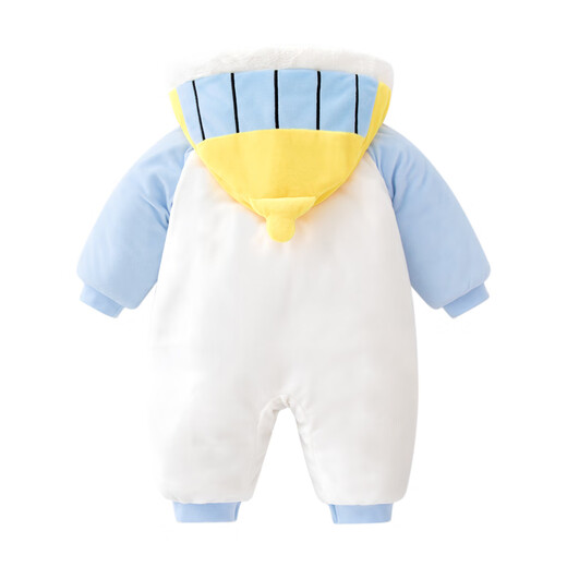 迪迪熊日记（DIDIXIONGRIJI）新生儿衣服冬季夹棉加厚婴儿衣服0-3月宝宝厚款棉服外出抱衣冬装 暖绒只喝奶 59cm 适合9斤内的宝宝穿的