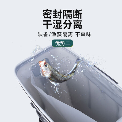 Folk artist's large thickened live fish bucket dry EVA one-piece foldable wet separate fish protection bucket fishing fish bucket