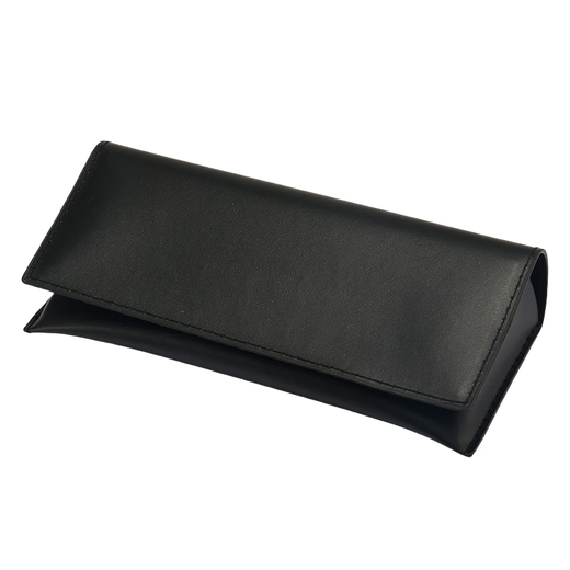 Halsglässe Box Geschäfte Feste Farbe Schwarz PU Lederöl Kante Brieftasche weich